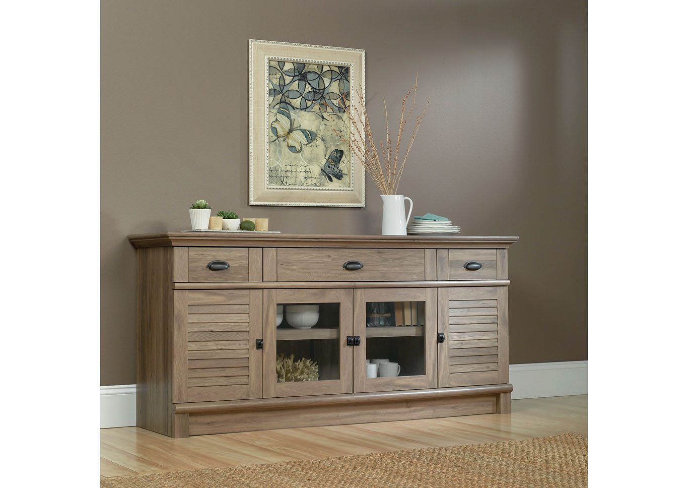 Harbor View Salt Oak Credenza,Sauder